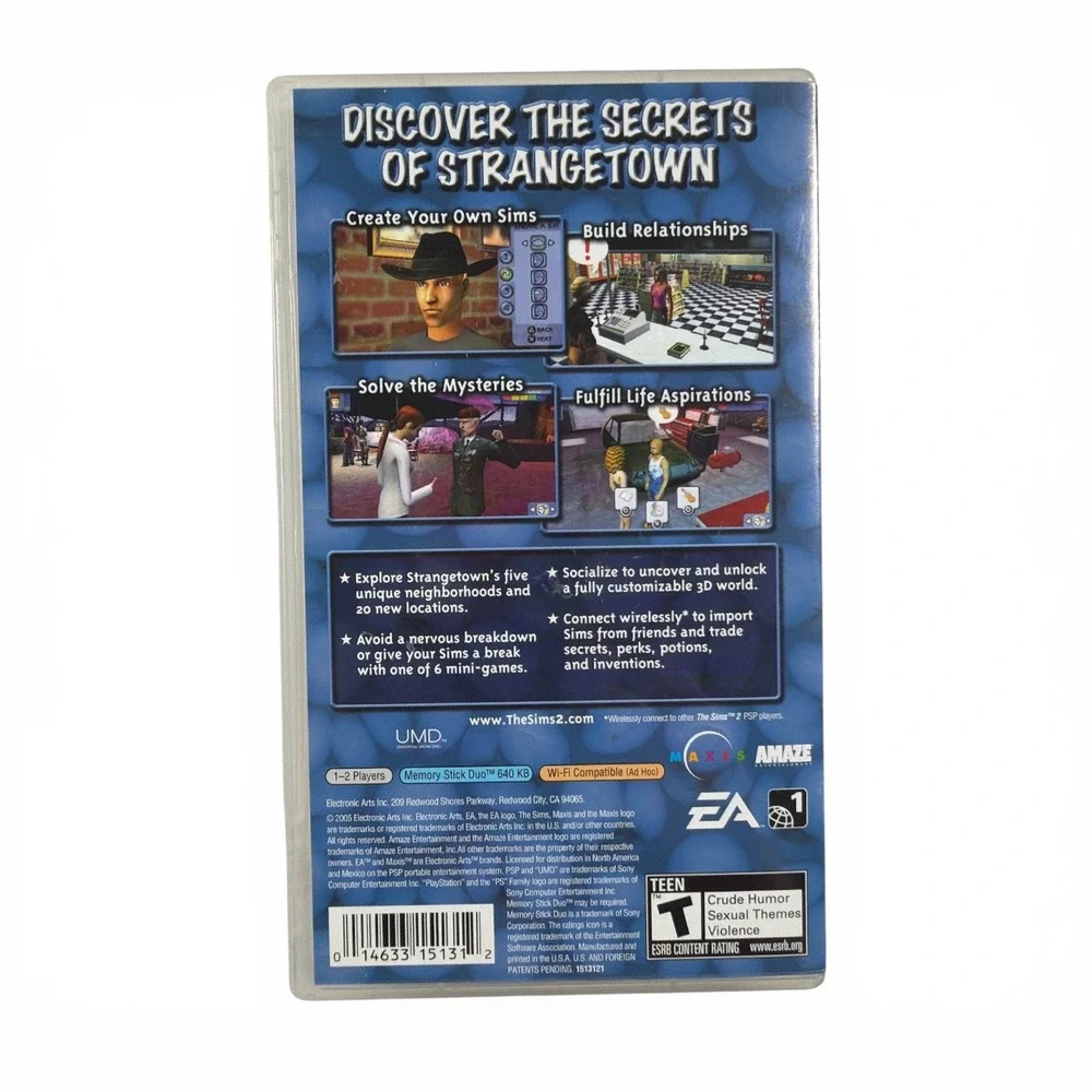 The Sims 2 Sony PSP by EA Case & Manual Only NO GAME